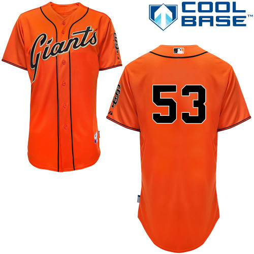 Ehire Adrianza #53 MLB Jersey-San Francisco Giants Men's Authentic Orange Baseball Jersey